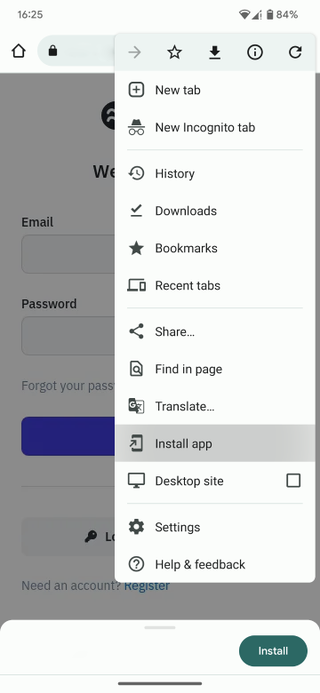 PWA installation guide for android